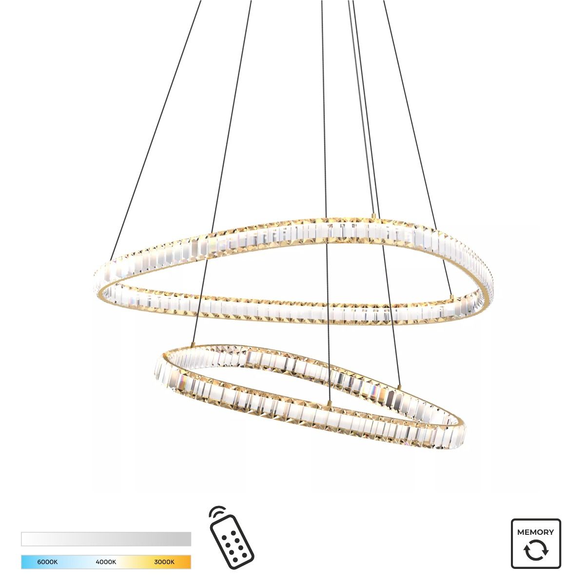 MD3169-2-3GT ATHESA LAMPA WISZĄCA ZŁOTA/GOLD