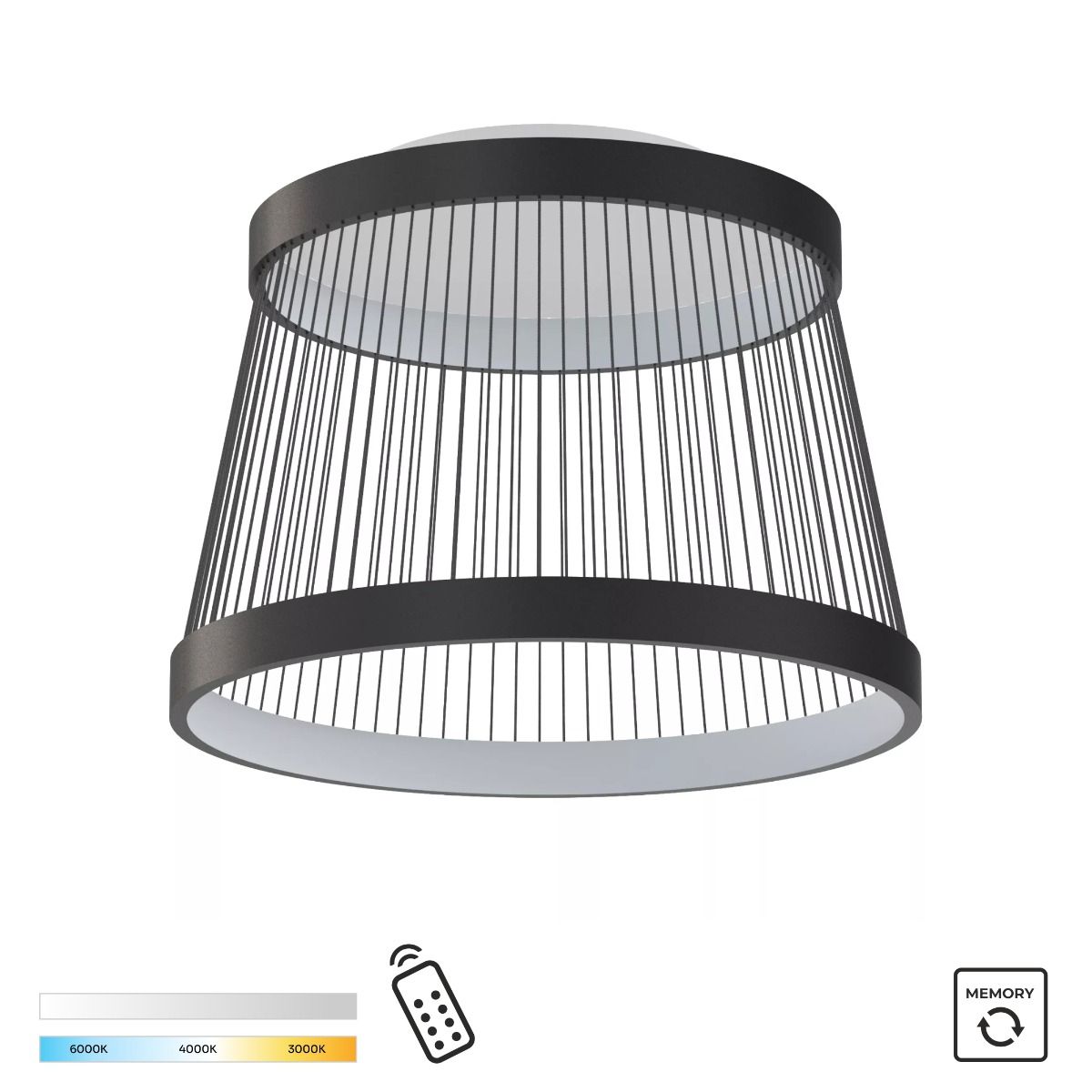 MX3328-2-3BT BALU LAMPA SUFITOWA CZARNA/BLACK