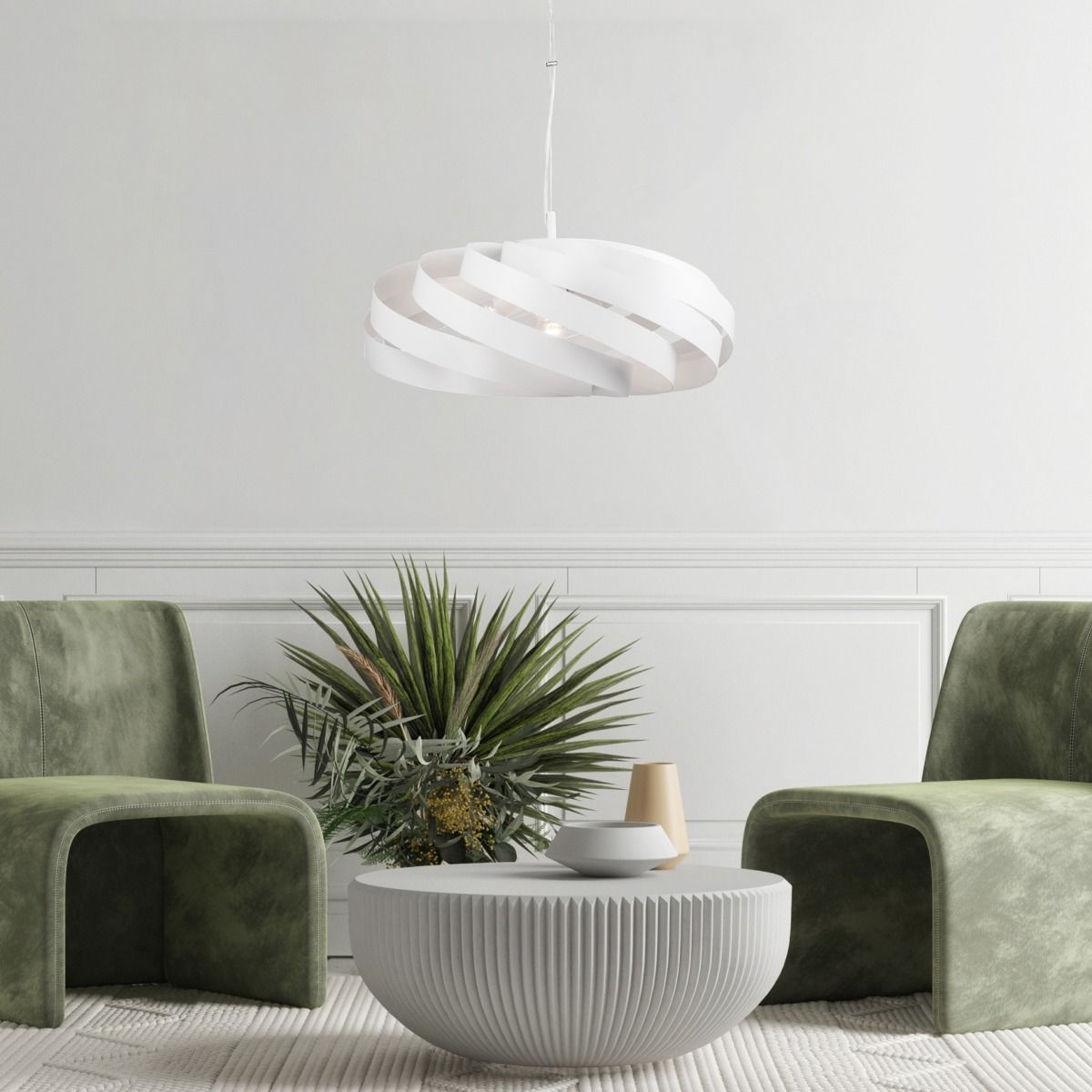 1134 Lampa wisząca VENTO 60 cm biała/white