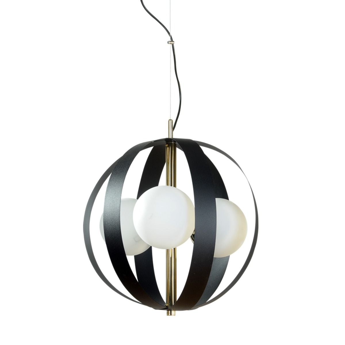 1137 Lampa wisząca NELA 40 cm czarno-złota /black-gold