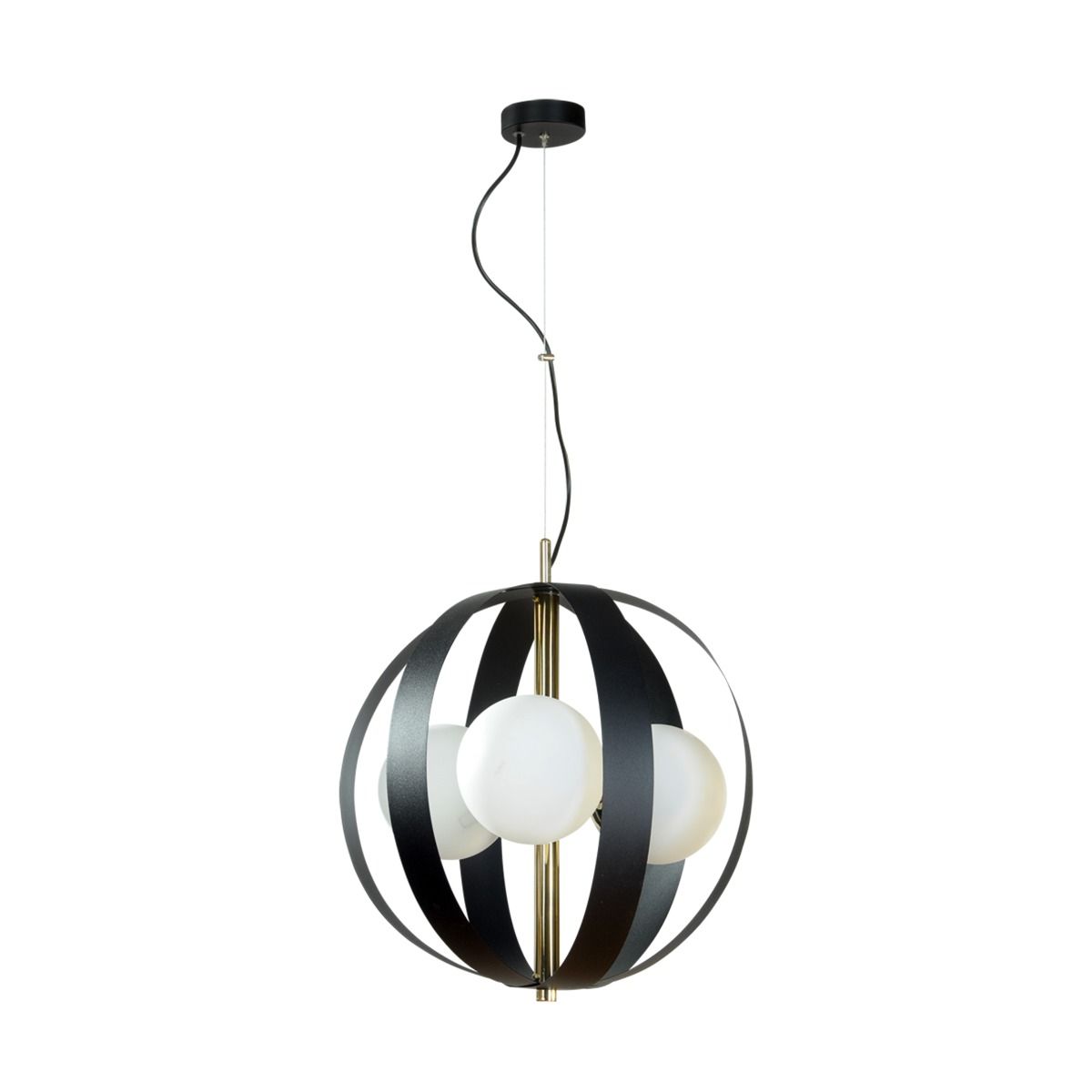 1137 Lampa wisząca NELA 40 cm czarno-złota /black-gold
