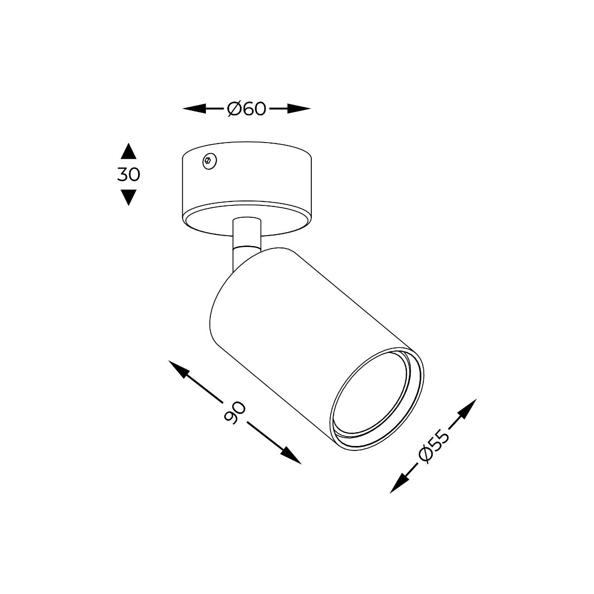 Spot TORI SL 3 20016-WH-N