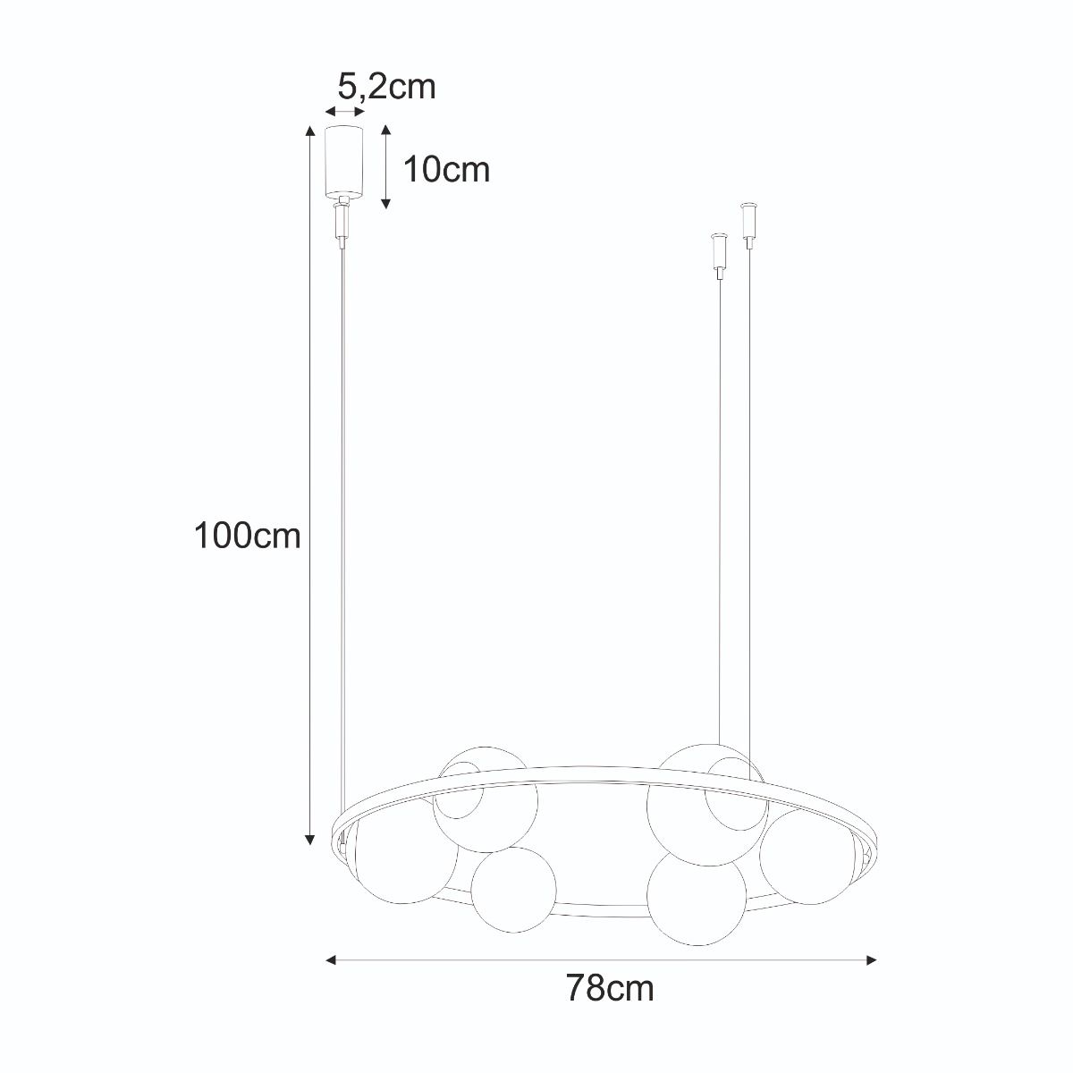 5007 ORBIT 6 PENDANT LAMP