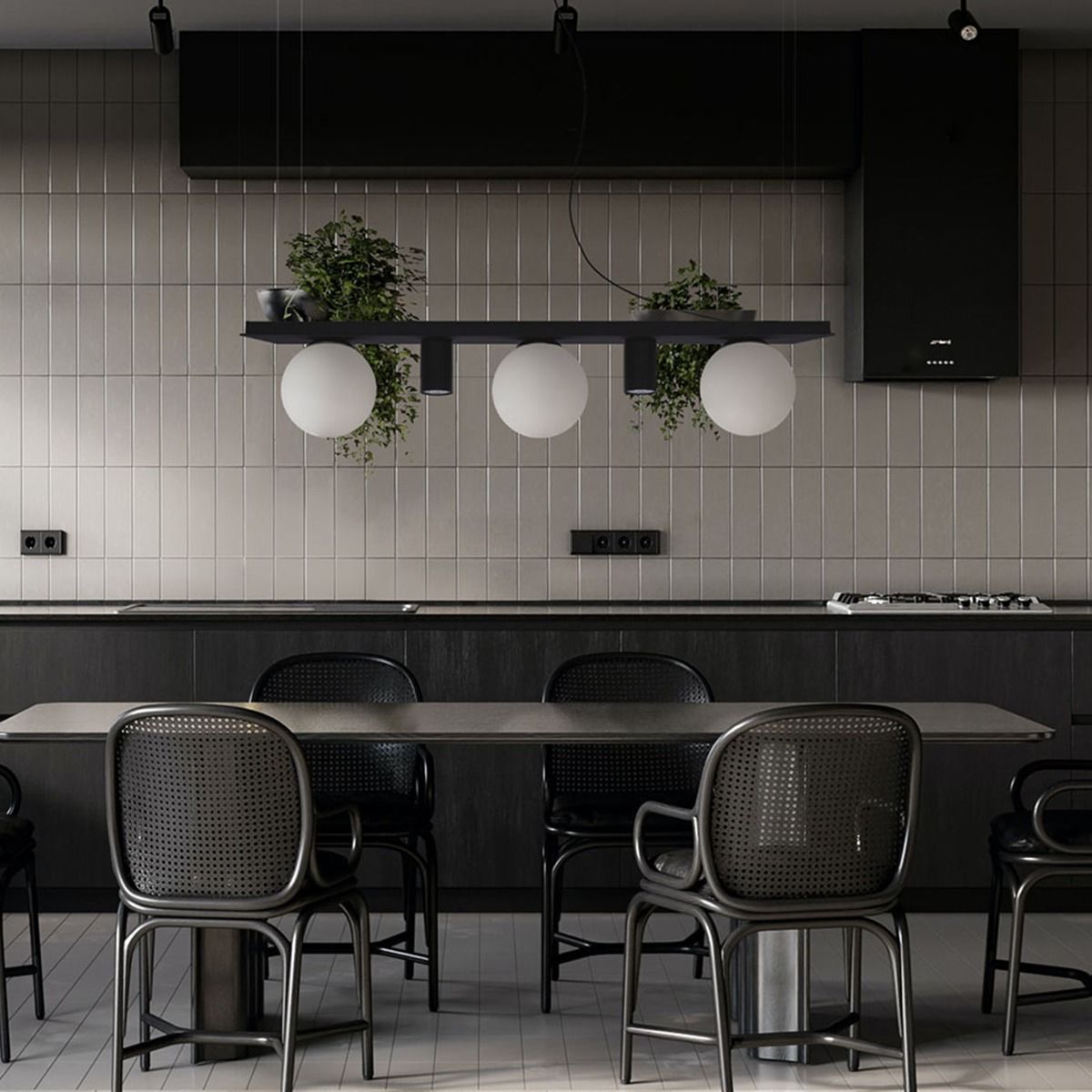 5555 PLANT SHELF lampa wisząca czarna/ black