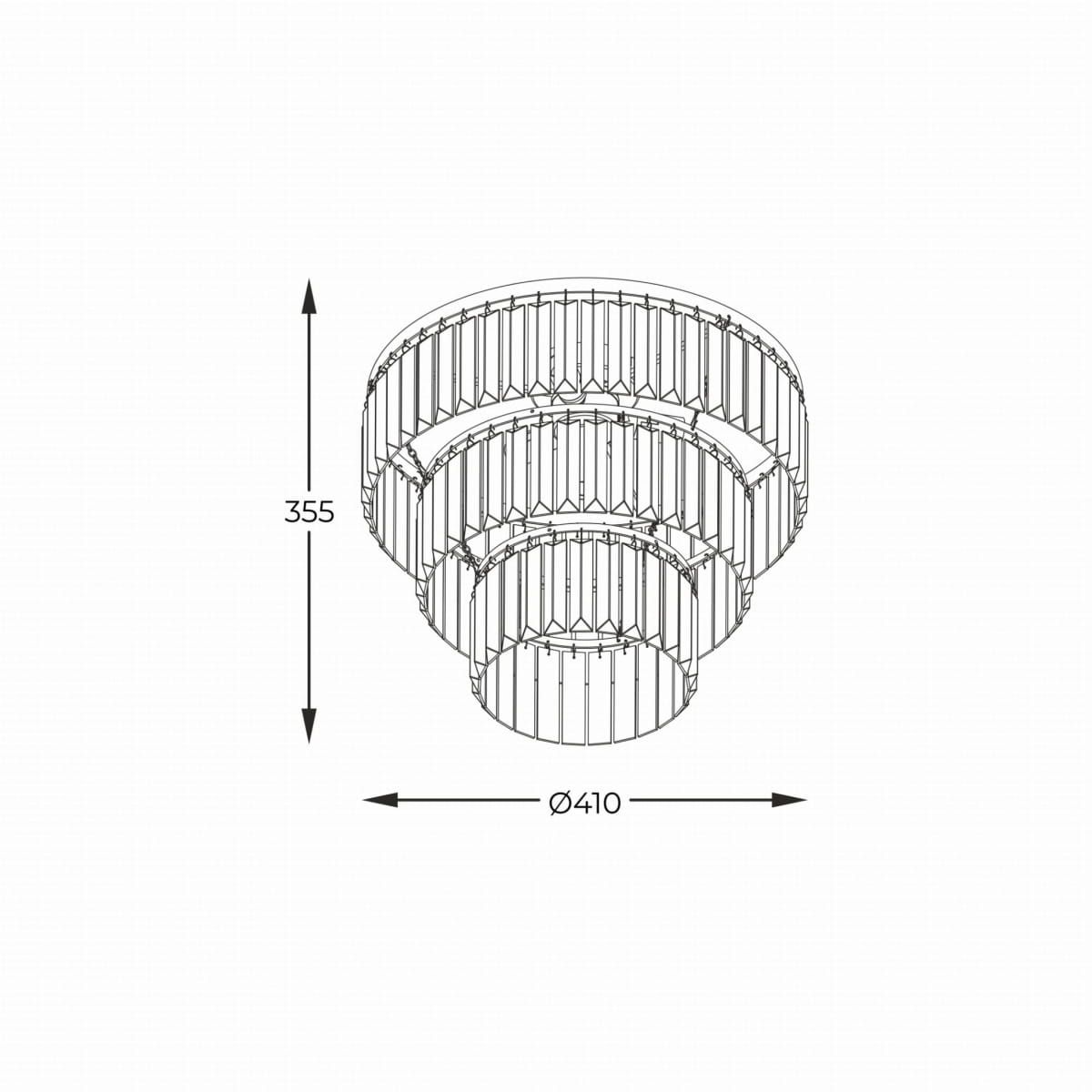 Lampa sufitowa TIFANNY P17127-4-BK