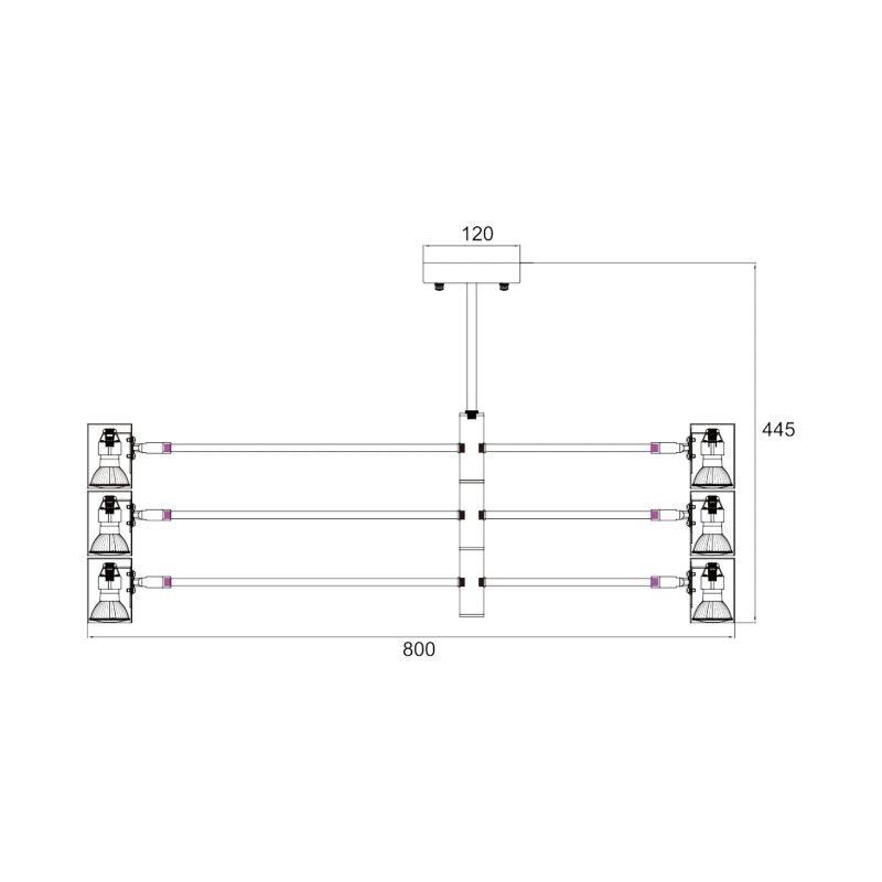 Lampa sufitowa PEDRO PEN4104-6BK