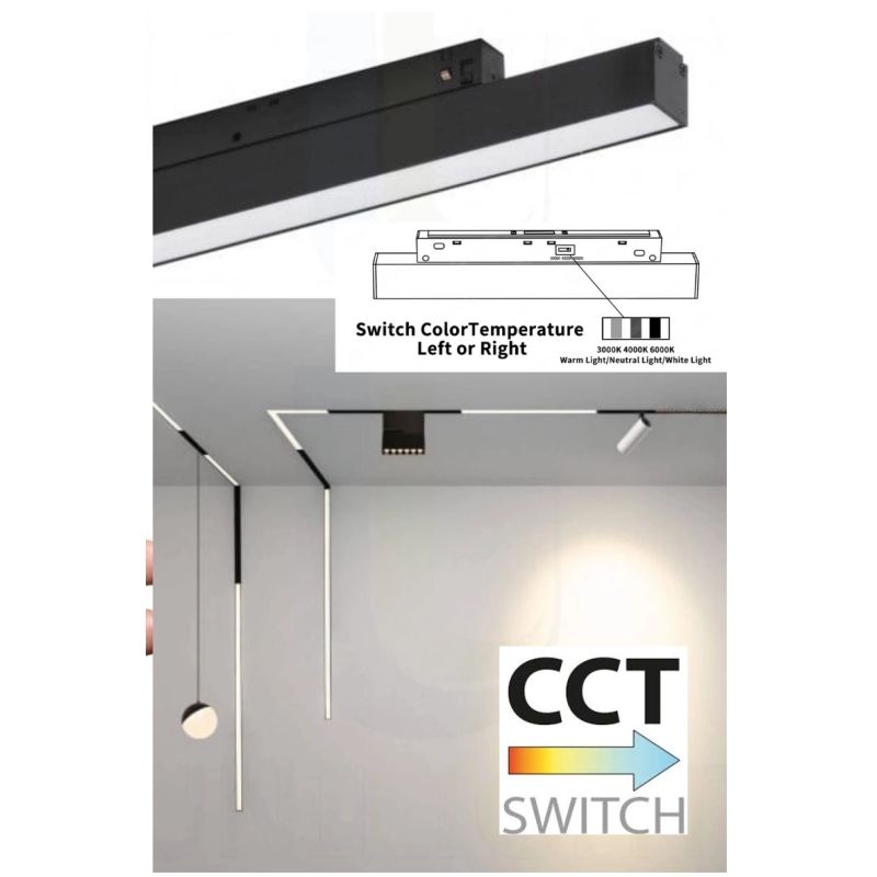 Magnetyczna oprawa liniowa LED 60cm 3CCT 11009