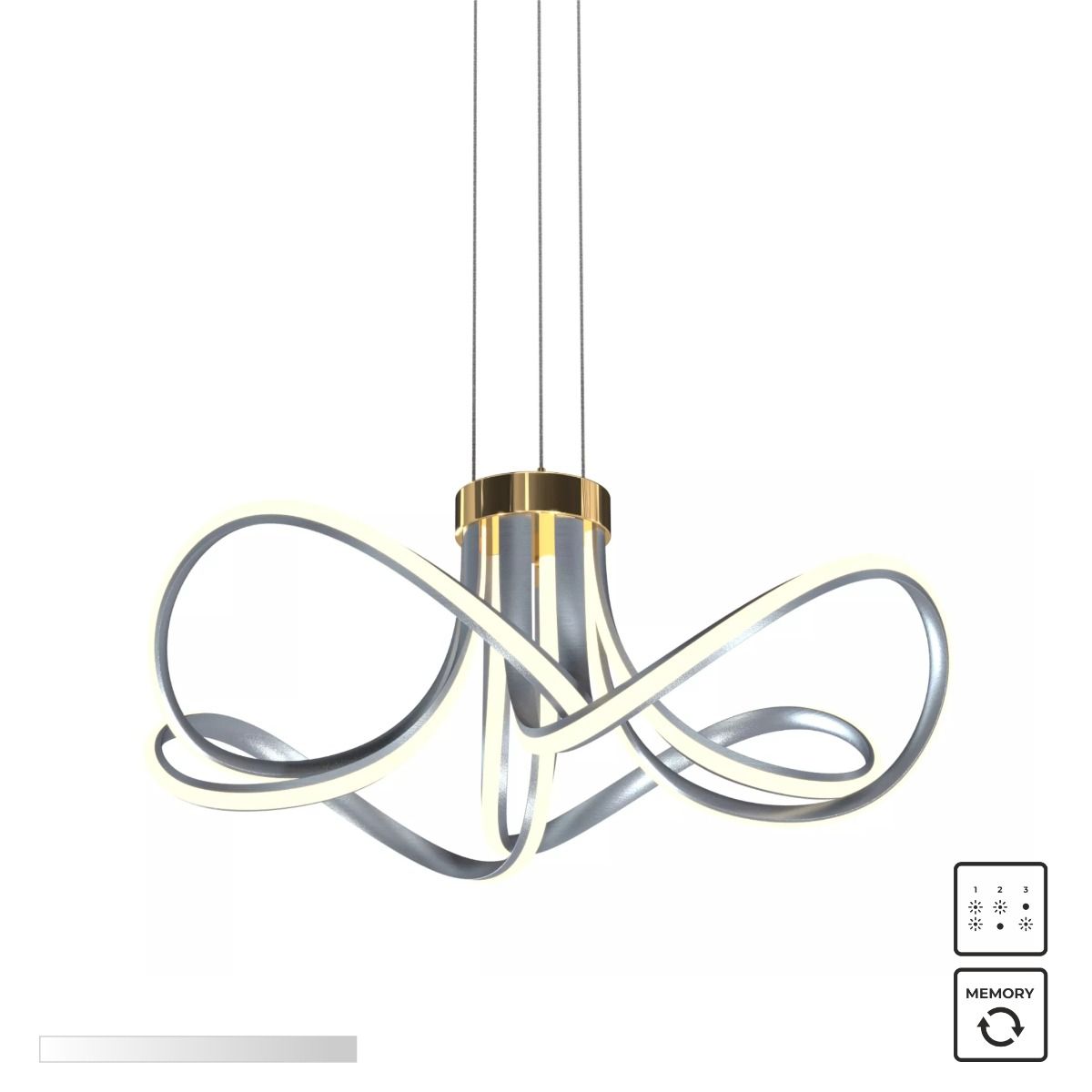 MD5520-4-3BGBDT ABRO LAMPA WISZĄCA CZARNO-SZARO-ZŁOTA/BLACK-GREY-GOLD
