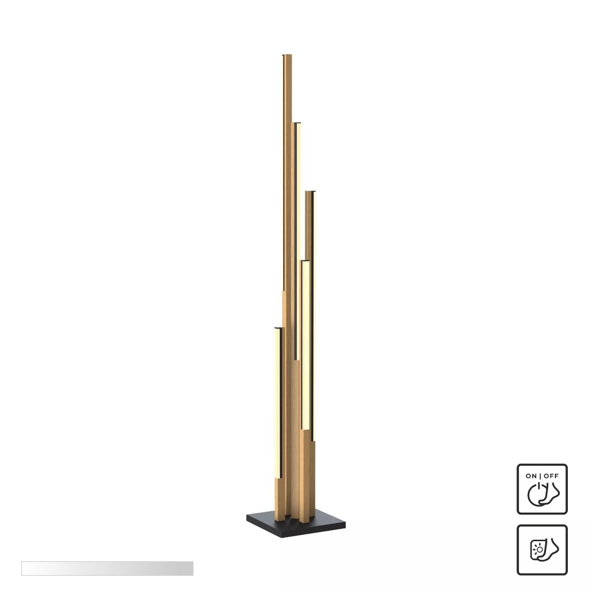 ML4980-5-3BMT ELIOT LAMPA PODŁOGOWA CZARNA-DREWNO/BLACK-WOOD