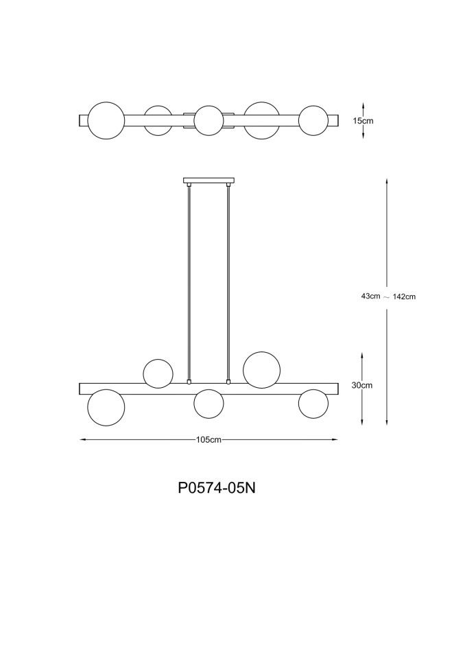 Lampa wisząca FORES P0574-05N-P7AA