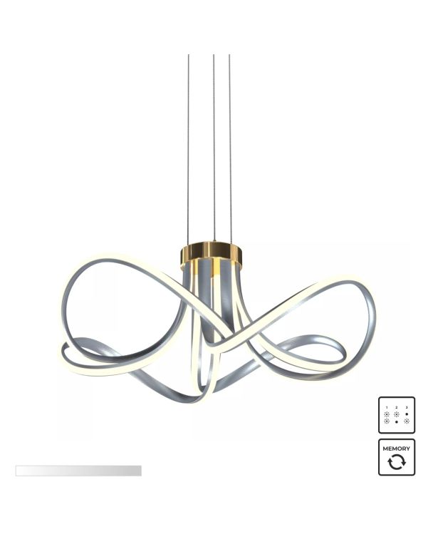 MD5520-4-3BGBDT ABRO LAMPA WISZĄCA CZARNO-SZARO-ZŁOTA/BLACK-GREY-GOLD